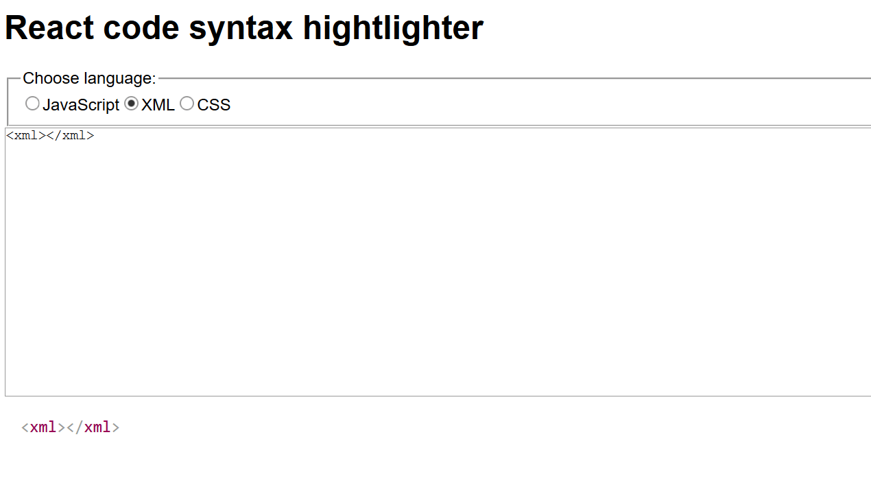 Screen capture of a weird styling issue in Code Sandbox from our React syntax highlighter